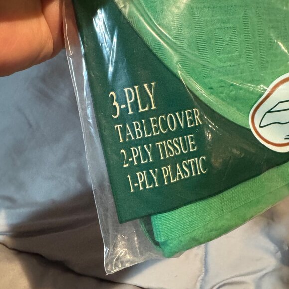 Linette Green Tablecover With Waterproof Backing - Picture 5 of 11